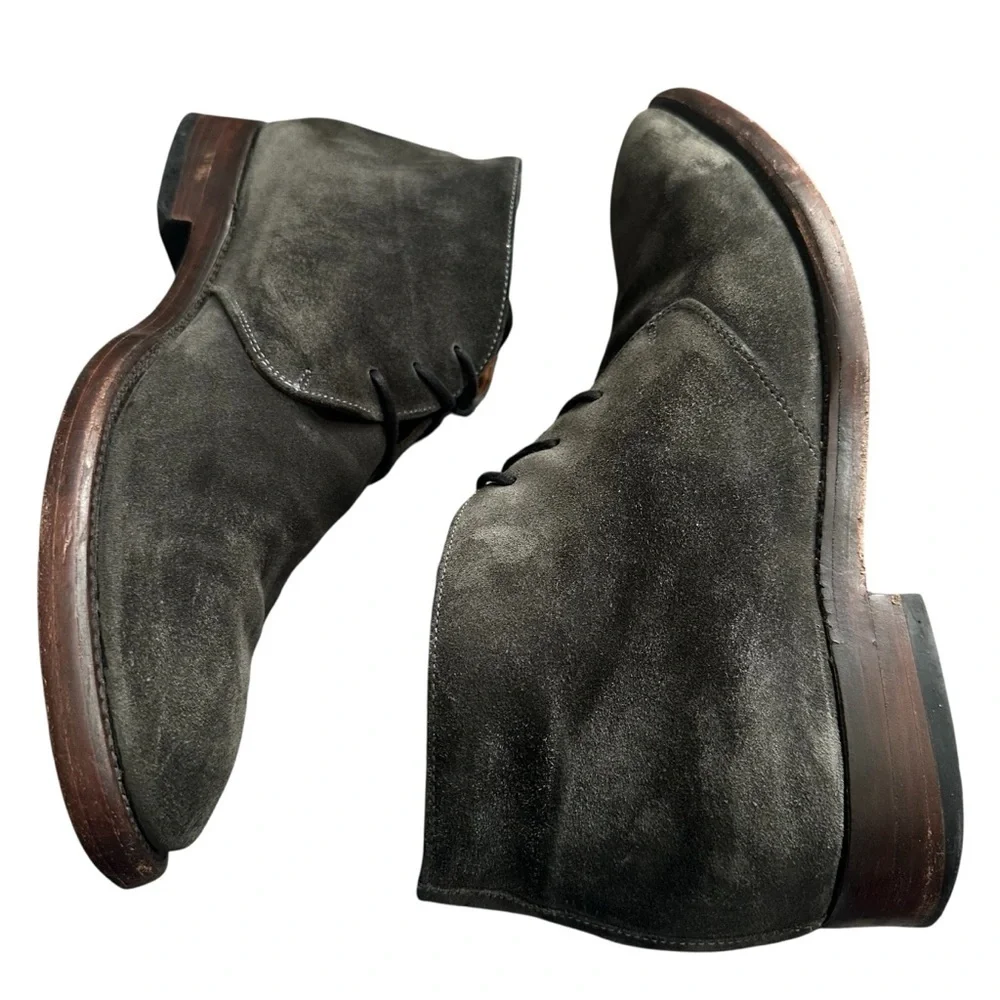FRYE CHARCOAL SUEDE WESTON CHUKKA BOOTS SIZE 12